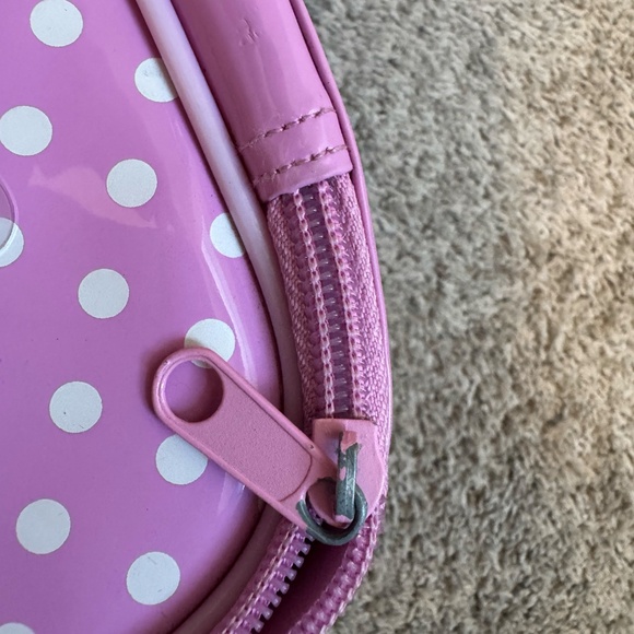 Disneyland Resort Minnie & Daisy Kids Rolling Suitcase Polka Dots Pink & White - Picture 11 of 13